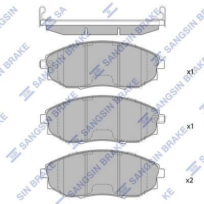 SP1193 Hi-Q Комплект тормозных колодок, дисковый тормоз