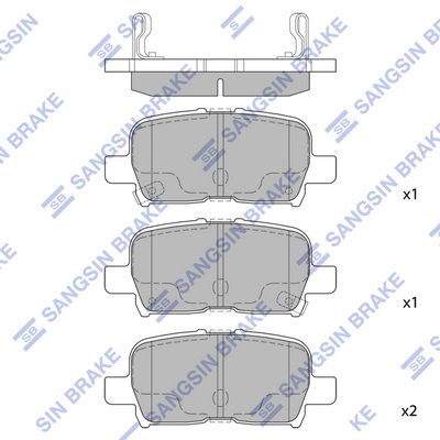 SP1371 Hi-Q Комплект тормозных колодок, дисковый тормоз