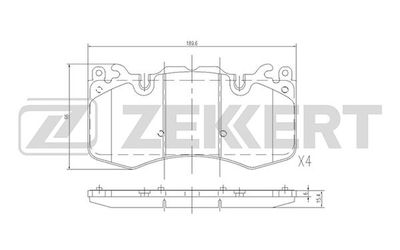 BS2530 ZEKKERT Комплект тормозных колодок, дисковый тормоз