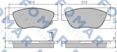 FO827581 FOMAR Friction Комплект тормозных колодок, дисковый тормоз