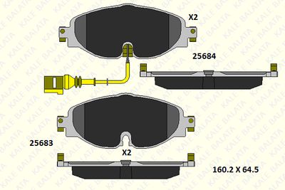 2568320315 KALE Комплект тормозных колодок, дисковый тормоз