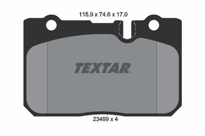 2349901 TEXTAR Комплект тормозных колодок, дисковый тормоз