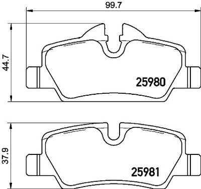 P06090 BREMBO Комплект тормозных колодок, дисковый тормоз