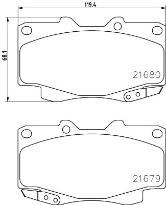 8DB355027171 HELLA Комплект тормозных колодок, дисковый тормоз