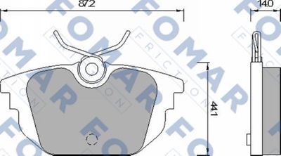 FO677581 FOMAR Friction Комплект тормозных колодок, дисковый тормоз