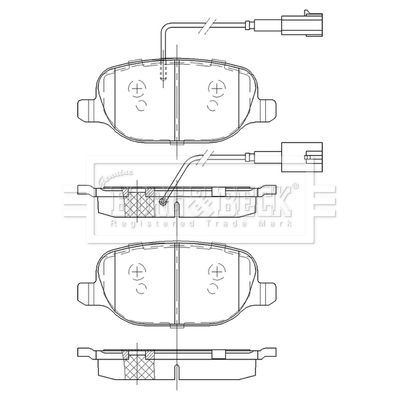 BBP2554 BORG & BECK Комплект тормозных колодок, дисковый тормоз