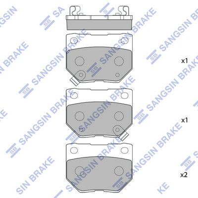 SP1487 Hi-Q Комплект тормозных колодок, дисковый тормоз