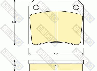 6105571 GIRLING Комплект тормозных колодок, дисковый тормоз