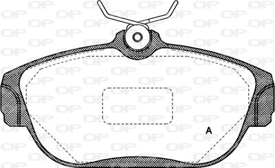 BPA036800 OPEN PARTS Комплект тормозных колодок, дисковый тормоз