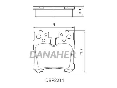 DBP2214 DANAHER Комплект тормозных колодок, дисковый тормоз