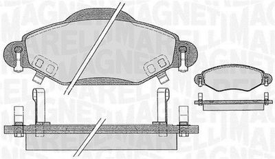 363916060410 MAGNETI MARELLI Комплект тормозных колодок, дисковый тормоз