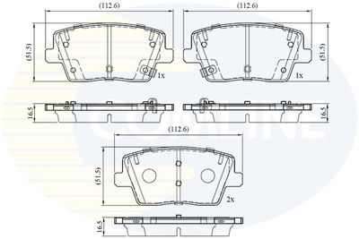 CBP32758 COMLINE Комплект тормозных колодок, дисковый тормоз