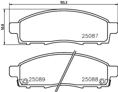 P54055 BREMBO Комплект тормозных колодок, дисковый тормоз