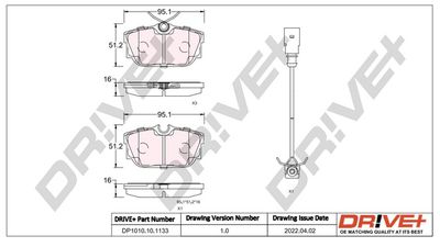 DP1010101133 Dr!ve+ Комплект тормозных колодок, дисковый тормоз