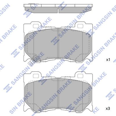 SP1471 Hi-Q Комплект тормозных колодок, дисковый тормоз