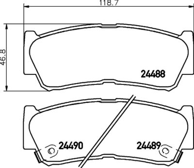 8DB355029651 HELLA PAGID Комплект тормозных колодок, дисковый тормоз