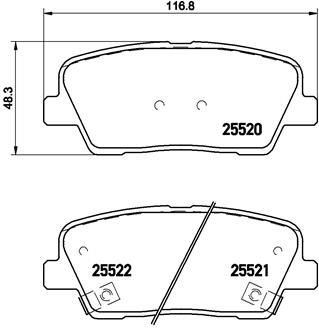 P30063 BREMBO Комплект тормозных колодок, дисковый тормоз