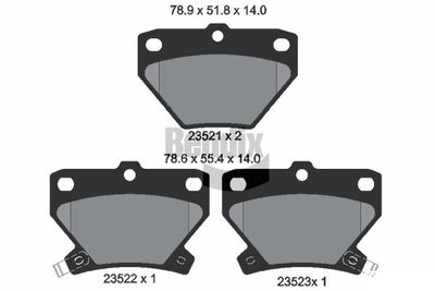 BPD2001 BENDIX Braking Комплект тормозных колодок, дисковый тормоз