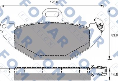 FO689081 FOMAR Friction Комплект тормозных колодок, дисковый тормоз