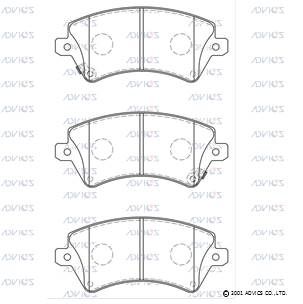 SN990P ADVICS Комплект тормозных колодок, дисковый тормоз