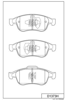 D1373H MK Kashiyama Комплект тормозных колодок, дисковый тормоз