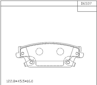 KD6537 ASIMCO Комплект тормозных колодок, дисковый тормоз