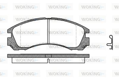 P254322 WOKING Комплект тормозных колодок, дисковый тормоз