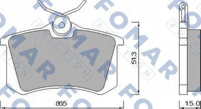 FO465381 FOMAR Friction Комплект тормозных колодок, дисковый тормоз