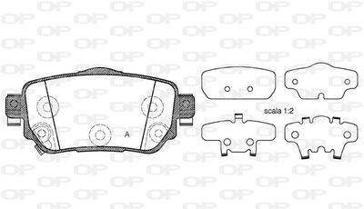 BPA158202 OPEN PARTS Комплект тормозных колодок, дисковый тормоз