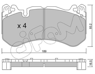 82211981 CIFAM Комплект тормозных колодок, дисковый тормоз
