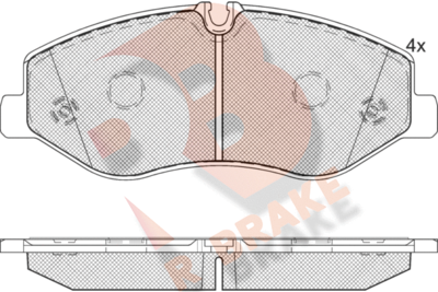 RB2191 R BRAKE Комплект тормозных колодок, дисковый тормоз