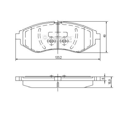 J3600911 NIPPARTS Комплект тормозных колодок, дисковый тормоз