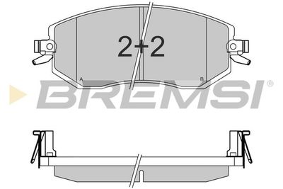 BP3570 BREMSI Комплект тормозных колодок, дисковый тормоз