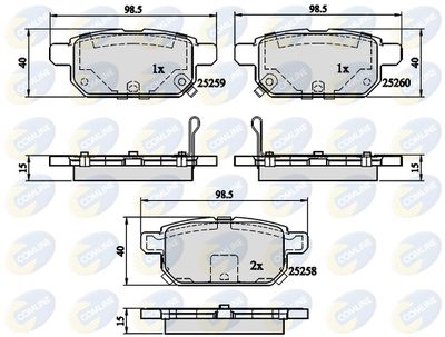 CBP32128 COMLINE Комплект тормозных колодок, дисковый тормоз