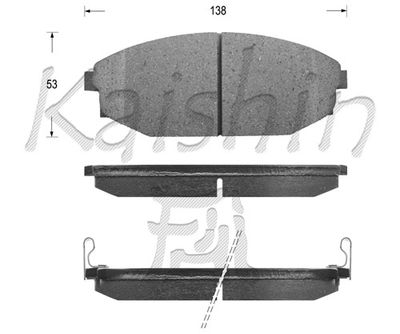 FK11182 KAISHIN Комплект тормозных колодок, дисковый тормоз