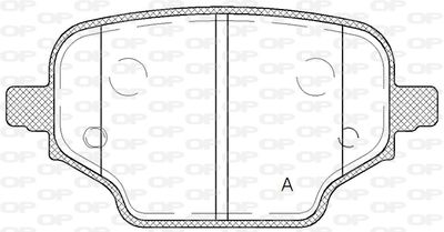 BPA183700 OPEN PARTS Комплект тормозных колодок, дисковый тормоз