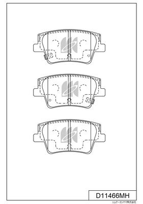 D11466MH MK Kashiyama Комплект тормозных колодок, дисковый тормоз