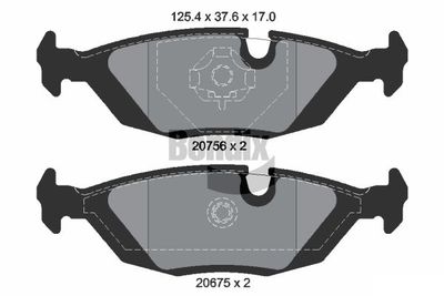 BPD1719 BENDIX Braking Комплект тормозных колодок, дисковый тормоз