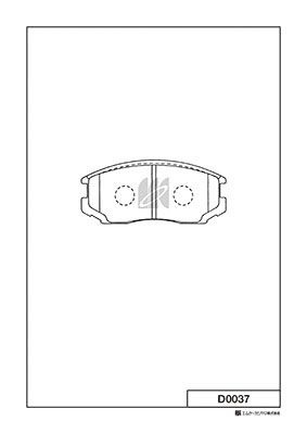 D0037 MK Kashiyama Комплект тормозных колодок, дисковый тормоз