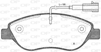 BPA086001 OPEN PARTS Комплект тормозных колодок, дисковый тормоз