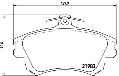 P54036 BREMBO Комплект тормозных колодок, дисковый тормоз