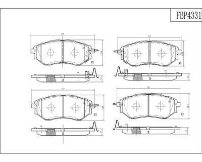 FBP4331 FI.BA Комплект тормозных колодок, дисковый тормоз