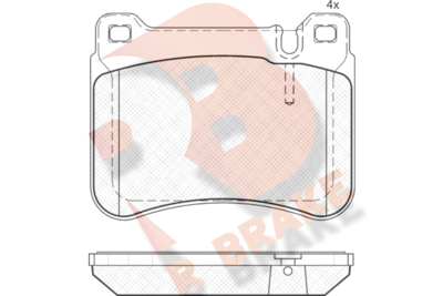 RB1769 R BRAKE Комплект тормозных колодок, дисковый тормоз