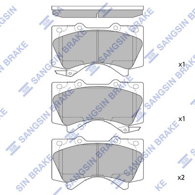 SP1381 Hi-Q Комплект тормозных колодок, дисковый тормоз