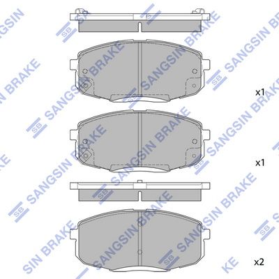 SP1240 Hi-Q Комплект тормозных колодок, дисковый тормоз