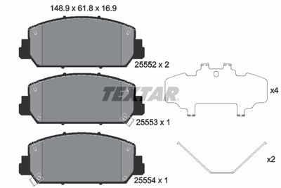 2555201 TEXTAR Комплект тормозных колодок, дисковый тормоз