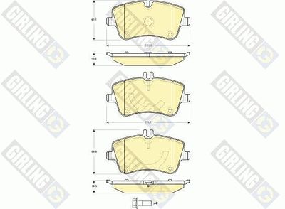 6115141 GIRLING Комплект тормозных колодок, дисковый тормоз