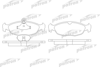 PBP732 PATRON Комплект тормозных колодок, дисковый тормоз