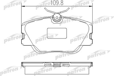 PBP415 PATRON Комплект тормозных колодок, дисковый тормоз