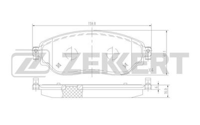 BS1523 ZEKKERT Комплект тормозных колодок, дисковый тормоз